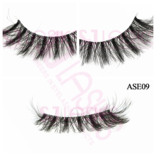 Custom Packaging 3D Silk Lashes With Clear Band Fase Eyelash